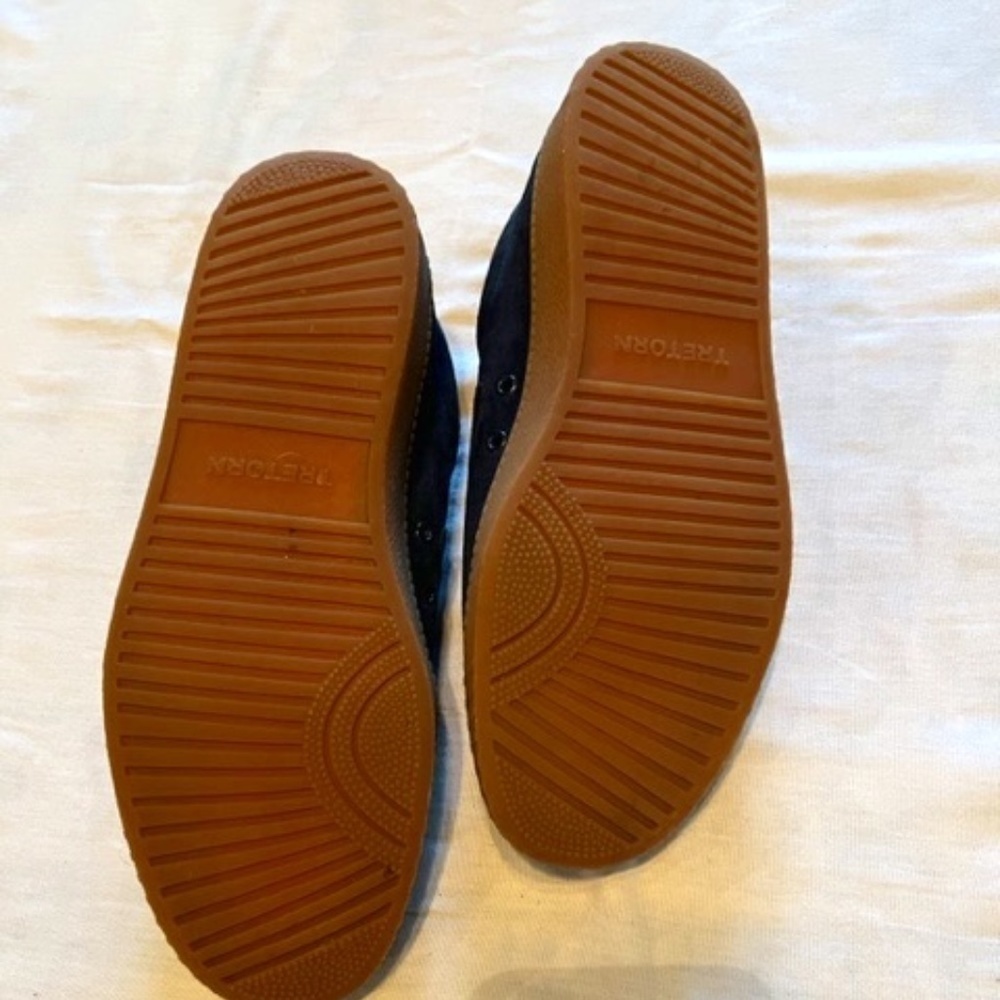 Tretorn Nylite Navy Suede Sneakers Sz 8 DEADSTOCK​​​​ - Picture 6 of 7